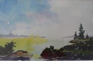 Coastal Scene; 27 x 19cm